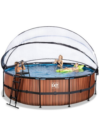 Басейн круглий з куполом EXIT "дерево" 488х122 см